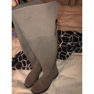 Women’s thigh boots grey size 6